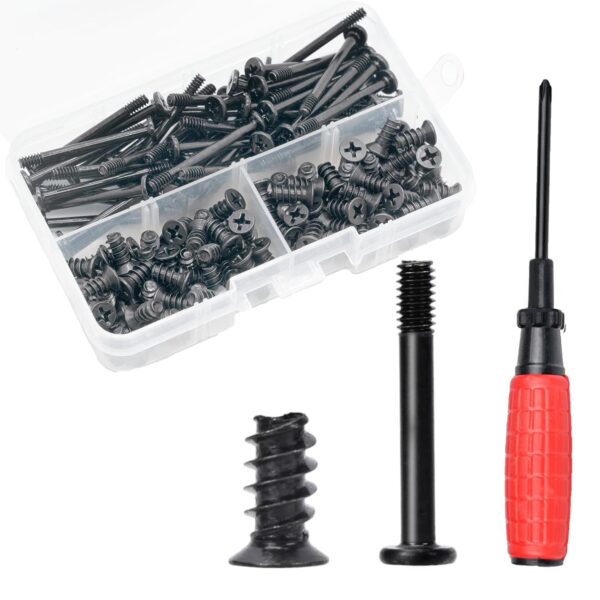 Nivithi 150 PCS Computer Screws PC Fan Screws Kit,PC Case Screws Computer Screws Assortment Kit 6-32x30mm und M5x10mm,Case Fan Mount Screws Long Short Screws Kit