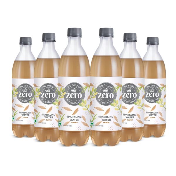Paper Boat Cumin Sparkling Water, Pack of 6, 600ml Each | Carbonated Water with Jeera | Zero Sugar, Zero Calories I Sugar Free