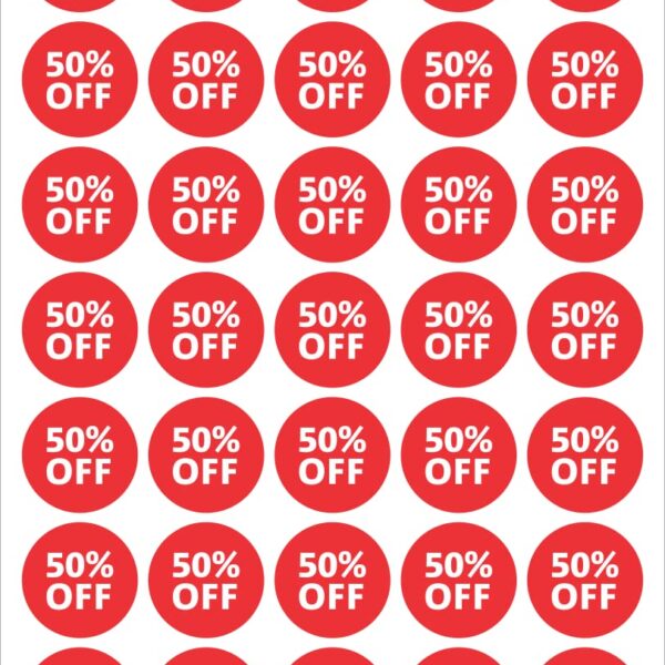 SVM CRAFT® Sales Clearance Discount Stickers - 480 Pcs Yellow Labels for Retail Store, 19 mm Blank Off Price Tags
