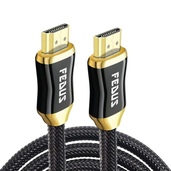 FEDUS Certified 8K High-Speed 1 Meter HDMI Cable, 8K@60Hz & 4K@120Hz HDMI to HDMI Cable 2.1, 8k HDMI Cable Cord, 48Gbps HDCP 2.2,2.3, HDR 10, HDMI ARC/eARC cable for soundbar, TV, Laptop, PC, Monitor
