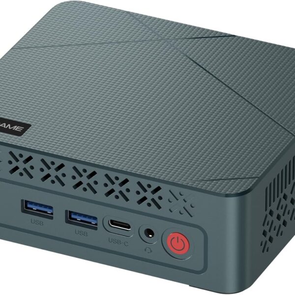 E2 Mini PC Ryzen 5 3550H(Max 3.7GHz) Dual Channel DDR4 Mini Computers, 16GB RAM 512GB NVMe SSD, Dual HDMI, 4X USB Ports, 1x RJ45 Ethernet Ports, Wi-Fi 5, BT5.0