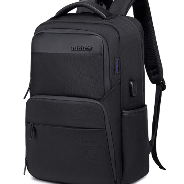 Arctic Hunter Backpack for Men Women 28L Medium Formal Business 15.6" Laptop Bag with Shockproof Pocket USB Port for Office Weekend Travel College Water Resistant,Black