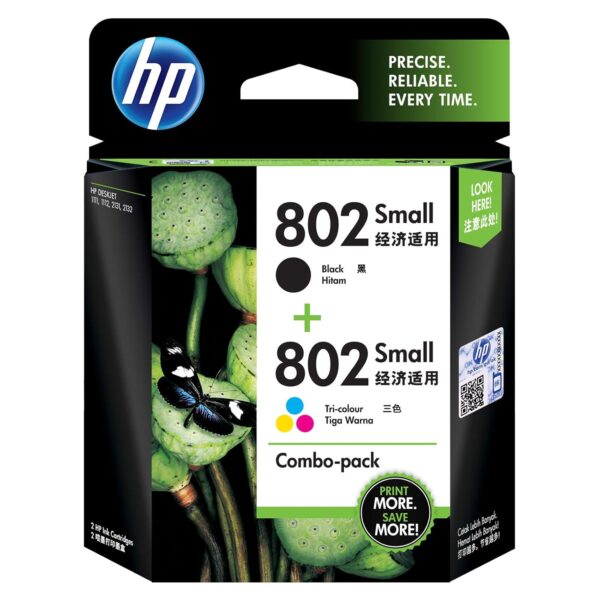 HP CR312AA 802 Tri-Color Ink Small Cartridges
