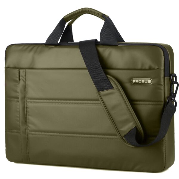 Probus Traveller Business Laptop Sleeve Sling Bag with Shoulder Strap for 13.3/15.6 inch Laptop (Olive, 13.3 Inch)