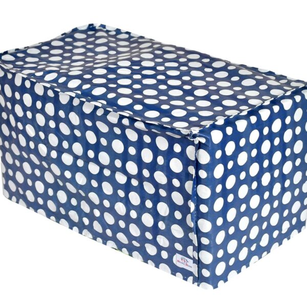 Heart Home Table Top Wet Grinder Cover|Dot Printed & Water/Dust Proof PVC Material|Cover for Mixer Grinder, Size 53 x 31 x 28 CM (Blue & White)-HS43HEARTH25701