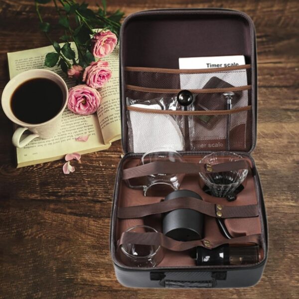 UJEAVETTE Pour Over Coffee Maker Storage Case Convenient for Outdoor Protection Sturdy