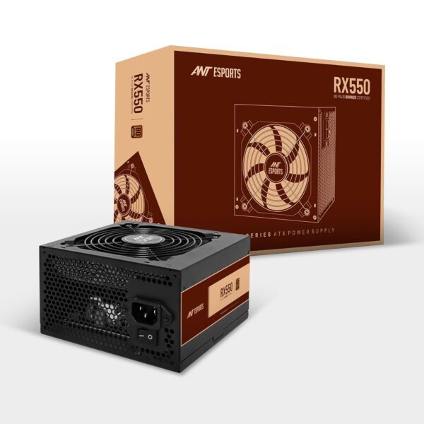 Ant Esports RX550 550 Watt 80 Plus Bronze Certified Power Supply/PSU for PC with Smooth & Silent 120mm Fan