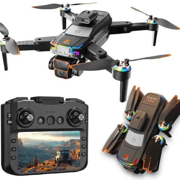 Amitasha Remote Control Dual Camera Drone 4k 1080p Obstacle Avoidance RC Drone Wi-Fi Selfie Gesture with Brushless Motor One Key Take-off & Landing 2 x 3000mAh Battery