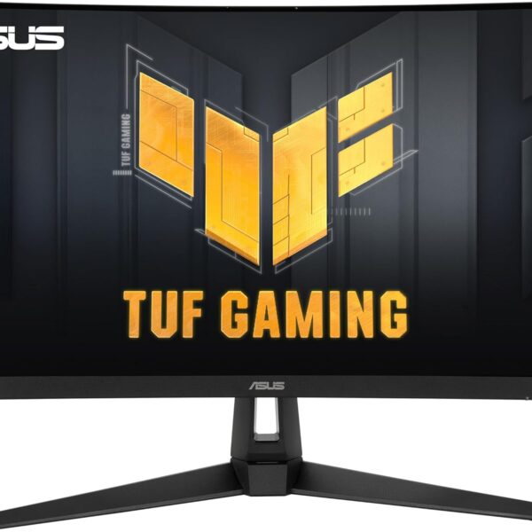 ASUS TUF Gaming VG27VH1B 27” Curved Monitor, 1080P Full HD, 165Hz (Supports 144Hz), Extreme Low Motion Blur, Adaptive-sync, FreeSync Premium, 1ms, Eye Care, HDMI D-Sub, BLACK
