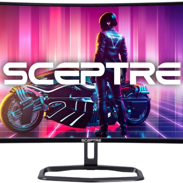 Sceptre Curved 32" FHD 1080p Gaming Monitor Up to 240Hz 1ms 99% sRGB AMD FreeSync Premium Build-in Speakers, HDMI x3 Displayport Machine Black (C325B-FWD240)