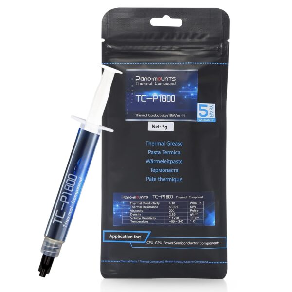 Thermal Compound Paste 18W/m•K 5g High Performance CPU Compound Paste Heatsink for GPU Processor and More