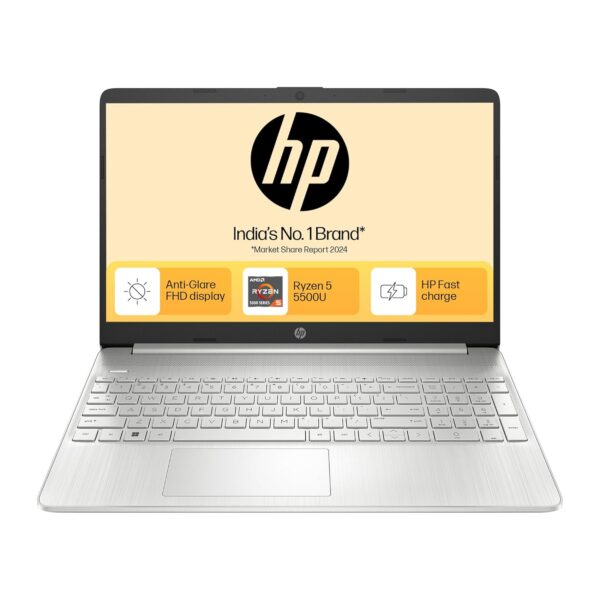 HP 15S AMD Ryzen 5000 (16GB Ram/512GB SSD/Fhd/Windows 11/Ms Office 21/Backlit Keyboard/ 15.6" (39.6 Cm)/Silver/2.21 Kg) Eq2305Au/Eq2182Au Laptop