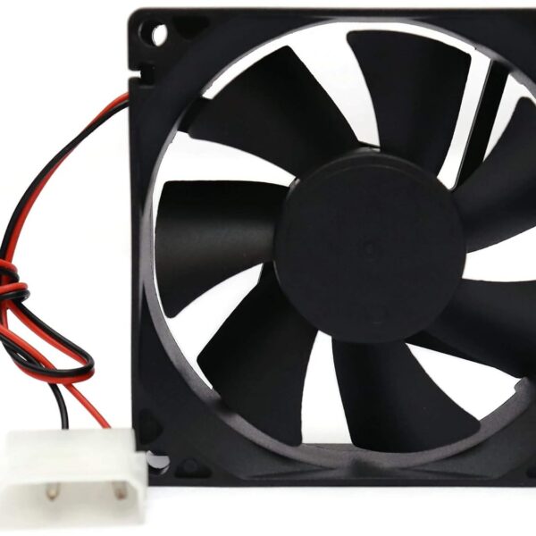 Electronicspices DC 12V Cooling Fan for PC Case CPU Cooler Radiator WITH 2PIN (MOLEX CONNECTOR) (Black)