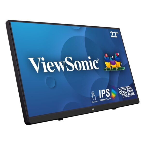 ViewSonic (from USA) - TD2230 55.88Cm (22") FHD10-PointTouch Portable Monitor |7H Scratch Resistant | Adjustable Stand | Dual Speaker | Eye Care | Comfort Viewing, Frameless HDMI | DP | VGA | USB 3.2
