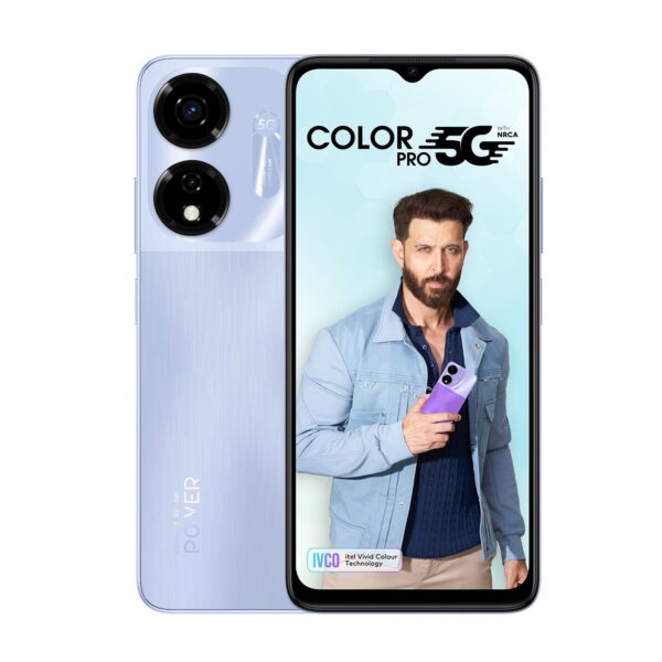 itel Color Pro 5G | Color Changing Back | 4GB RAM+128GB ROM, Upto 8GB RAM with Memory Fusion| Dimensity 6080 | 50MP AI Dual Rear Camera| 18W Type-C Fast Charging | Lavender Fantasy