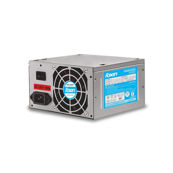 Foxin FPS-500S SMPS with 20 Plus 4 Pin Connector, Multiple Protection, Stable Power Output, Optimal Performance and Reliability | 200 Watt | BIS Approved | 1.2M Power Cord