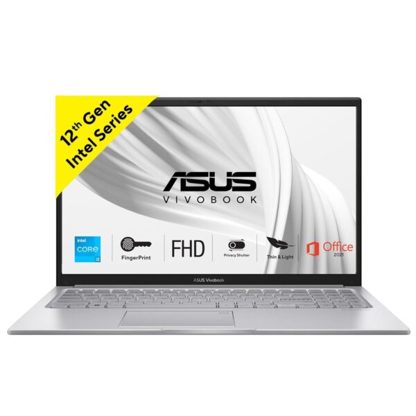 ASUS Vivobook 15, Intel Core i3-1215U, 15.6" FHD 16:9 60Hz 250nits, (8GB RAM/512GB SSD/Intel UHD Graphics/Win 11 Home/Office 2021/Backlit/42WHr Battery/Cool Silver/1.7 Kg), X1504ZA-NJ320WS