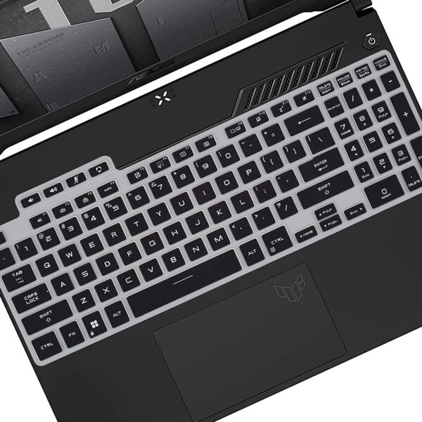 RAYA Silicone Keyboard Cover for ASUS TUF 2022 A15 / A17 / F15 / F17 Gaming Laptops & ASUS TUF 2023 A15 / A16 / A17 / F15 / F17 & ASUS TUF 2024 A15 Gaming Laptops (Black)