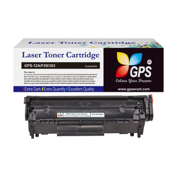 GPS Colour Your Dreams 12A Toner Cartridge - Original HP Laserjet 1020 Plus Printer Cartridge, Perfect for HP 12A Printer - High Yield, Reliable & Efficient