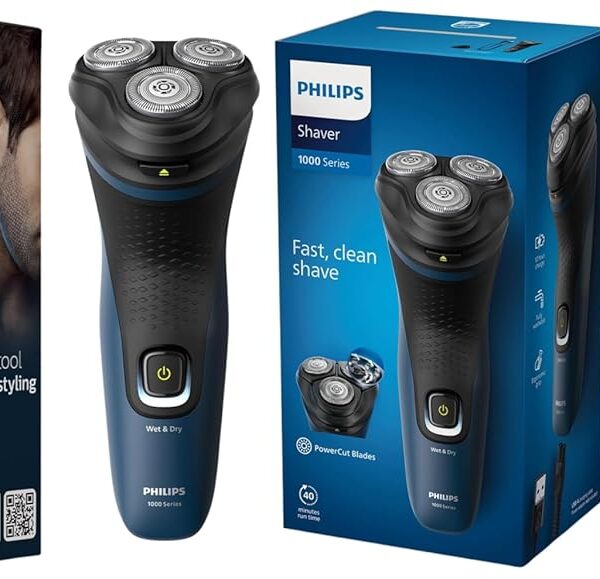 Philips Electric Shaver for Men S1151/03, All-in-One Trimmer 9-in-1 MG3710/65 & Battery Powered SkinProtect Beard Trimmer BT1232/18