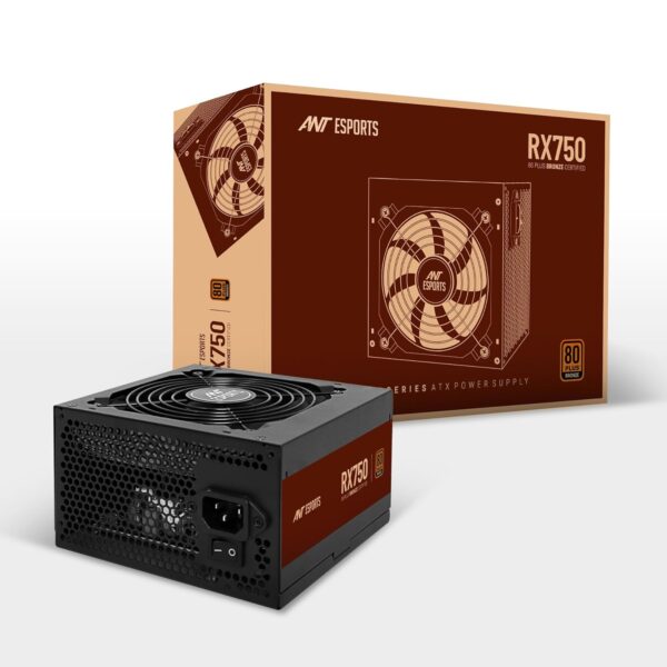 Ant Esports RX750 750 Watt 80 Plus Bronze Certified Power Supply/PSU for PC with Smooth & Silent 120mm Fan