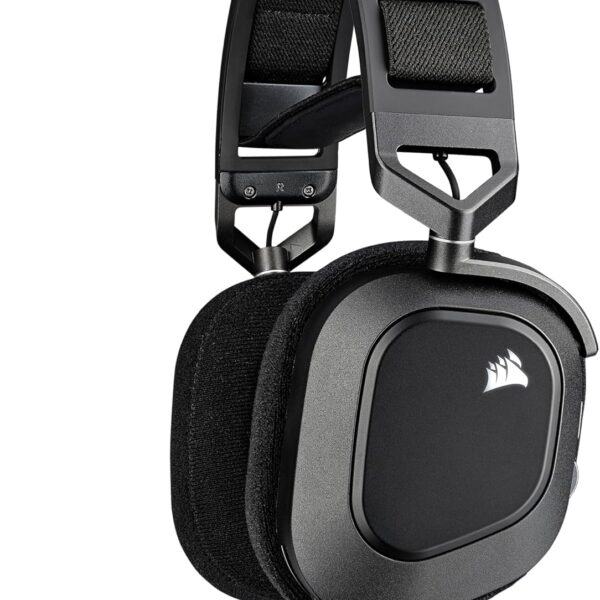 CORSAIR HS80 RGB WIRELESS Multiplatform Gaming Headset - Dolby Atmos - Lightweight Comfort Design - Broadcast Quality Microphone - iCUE Compatible - PC, Mac, PS5, PS4 - Black