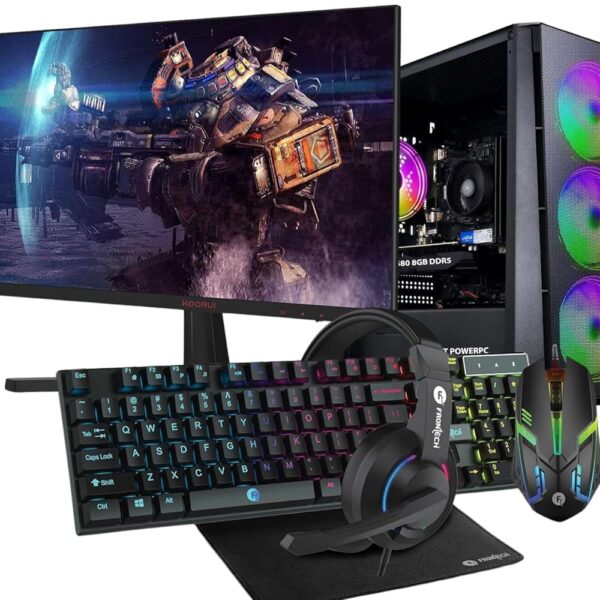 CHIST I7 Gaimng Pc Full Setup (core i7 4570/16GB Ram/ 256GB NVME SSD /1TB HDD/ 24-INCH Full HD Monitor/Keyboard Mouse/Windows 10/WiFi-Bluetooth) (GT 1050TI 4GB Graphic Card)