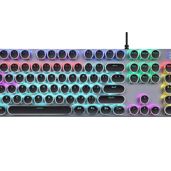 HP GK400Y Mechanical Gaming USB-C Keyboard/Light Sync Backlit/Auto-Sleep Mode/RGB Colour/Full-Size Mechanical Keyboard, Multicolor