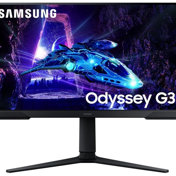 Samsung Odyssey G3 Gaming Monitor 60 cm (24"), FHD 1920 X 1080, 180 Hz, 1ms(MPRT), AMD Freesync, DP, HDMI, Height Adjustable Stand, Tilt, Pivot, Bezel-Less, Eye-Saver (LS24DG300EWXXL, Black)