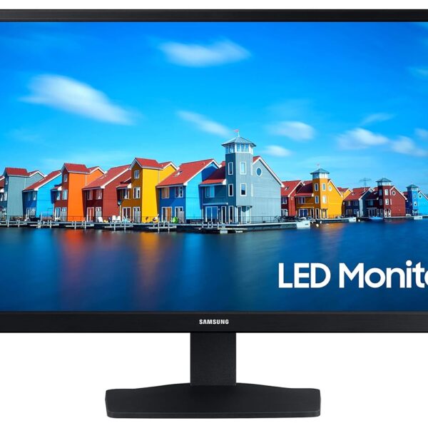 Samsung 22-inch(54.48cm) FHD Flat Monitor, VA, 60 Hz, Wide View Angle, HDMI, D-sub Ports, Flicker Free, (LS22A334NHWXXL, Black)