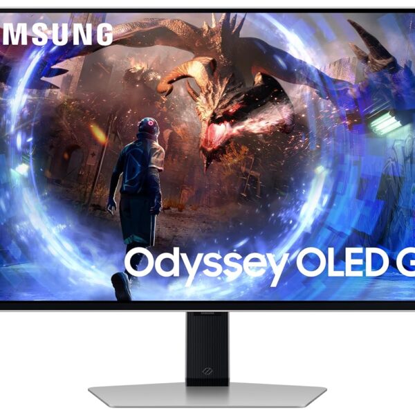 Samsung 67.8 cm (27") Odyssey OLED QHD 2K Gaming, 360Hz, 0.03ms GTG, Height Adjustable, Dynamic Cooling, Sleek Metal Design, Glare Free, AMD FreeSync Premium Pro (LS27DG600SWXXL, Black)
