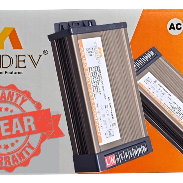 TRIDEV Traders DC 12V 50A 600W Switching Power Supply Universal Regulated Transformer (AC 220V/240V to DC 12Volt 50Ampere 600Watts Suitable for LED Strips, car stereos, Wireless routers, Printers..