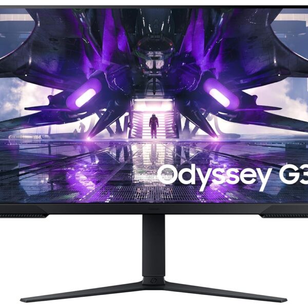 Samsung Odyssey G3 Gaming Monitor 80cm (32 inches), FHD 1920 X 1080, 165 Hz, 1ms(MPRT), AMD Freesync, DP, HDMI, Height, Tilt, Pivot Adjust Stand, Bezel-Less, Eye-Saver (LS32AG320NWXXL, Black)