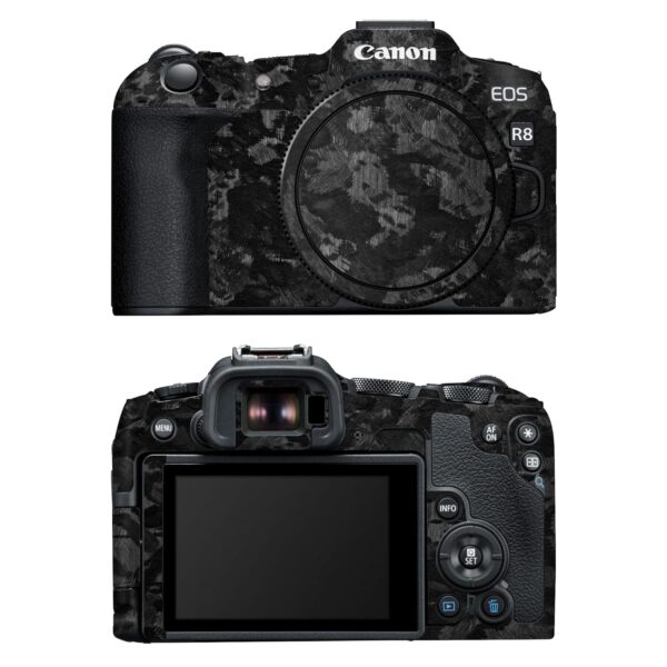 Capes India Camera Skin Cover Compatible with Canon EOS R8 | Anti Scratch | Protective Film (Design - Forged Carbon)
