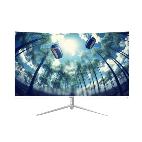 Geonix Argon 32 Inch LED Curved Monitor 80.01 CM(32''),75Hz Refresh Rate,4000:1 Contrast Ratio,Max. Res. 1920X1080(16:9),4.5ms Response Time, 16.7M(8Bit) Display Color with 2X2W built In Speaker,White