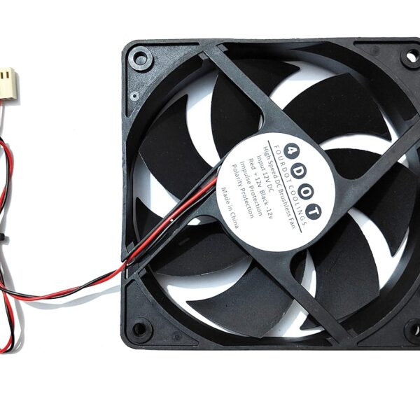 4 DOT FOURDOT COOLINGS 120mm 5Inch Axial Cabinet Cooling Fan 12V Model-12025 (3000RPM Fan with Motherboard Connector)