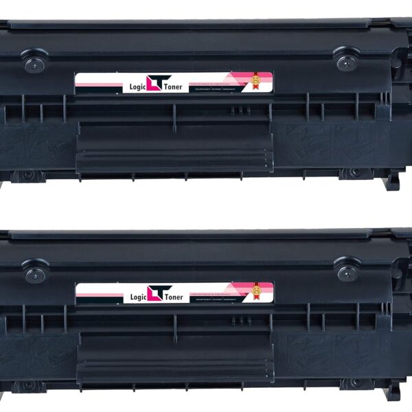 Logic Toner Cartridge for Canon Printer LBP-2900, LBP-2900B, LBP-3000, 103 703 303 Toner Cartridge Pack of 2