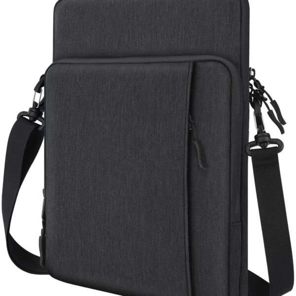 Dynotrek Womens Tipple 14 Inch Laptop Sleeve Case Cover Pouch With Shoulder Strap Computer Bag For Notebook Chromebook Tablet Ultrabook (Charcoal Black)