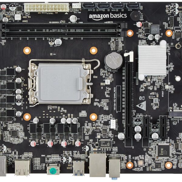 Amazon Basics Desktop Motherboard H610 | Intel LGA 1700 Socket | Supports 12th/13th/14th Gen Intel Core Series Processors | DDR4 Compatible | Supports DDR4 3200MHZ | 3-Years Warranty (First in India)