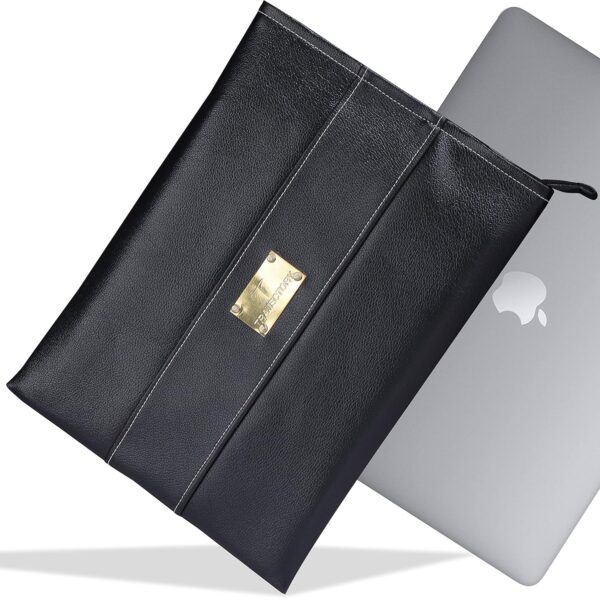 Trajectory Vegan Leather 13.3 inch Laptop Bag Sleeve Case Cover Pouch for Apple MacBook Dell Lenovo ASUS Hp Ultrabook Thinkpad with 2 Years Warranty for Men & Women with Premium Zipper Closure